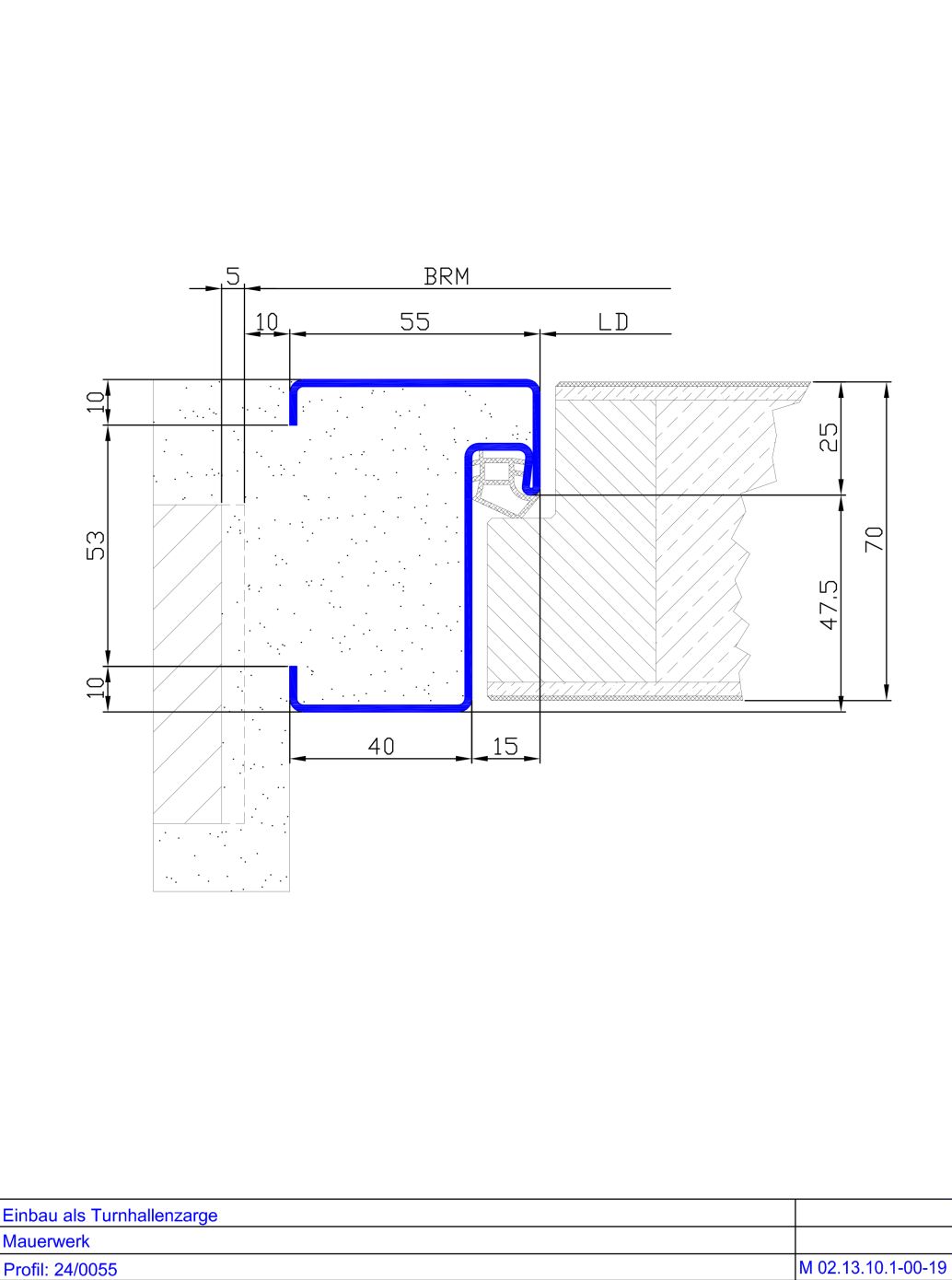 Einbau als Turnhallenzarge 24-0055