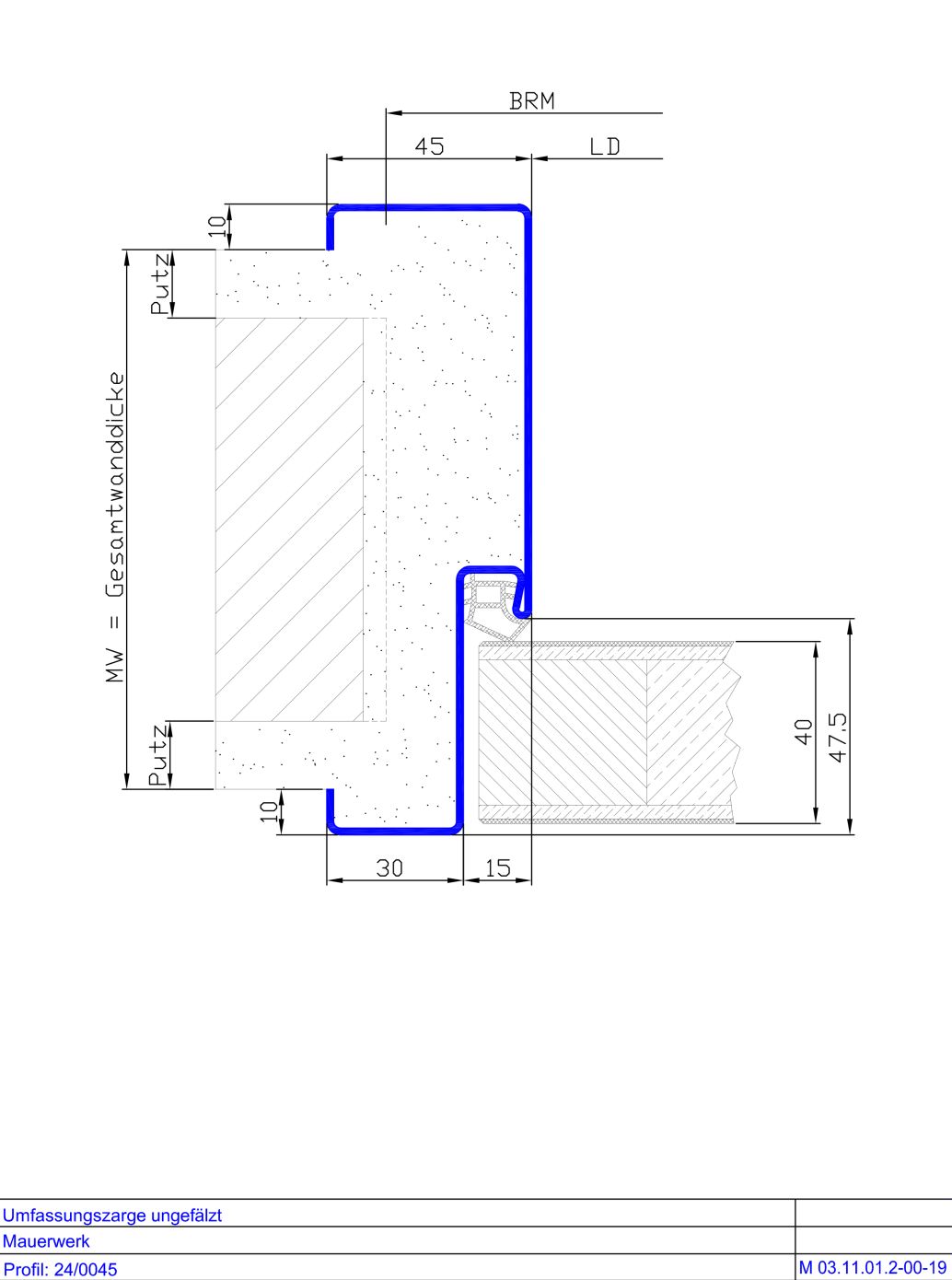 Umfassungszarge 24 0045