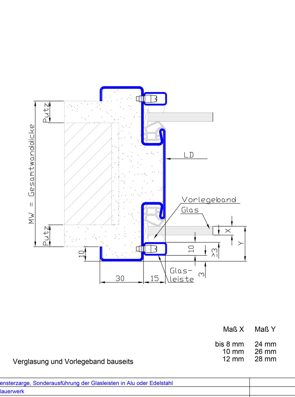 Profil 2371 mit Sonderglasleisten
