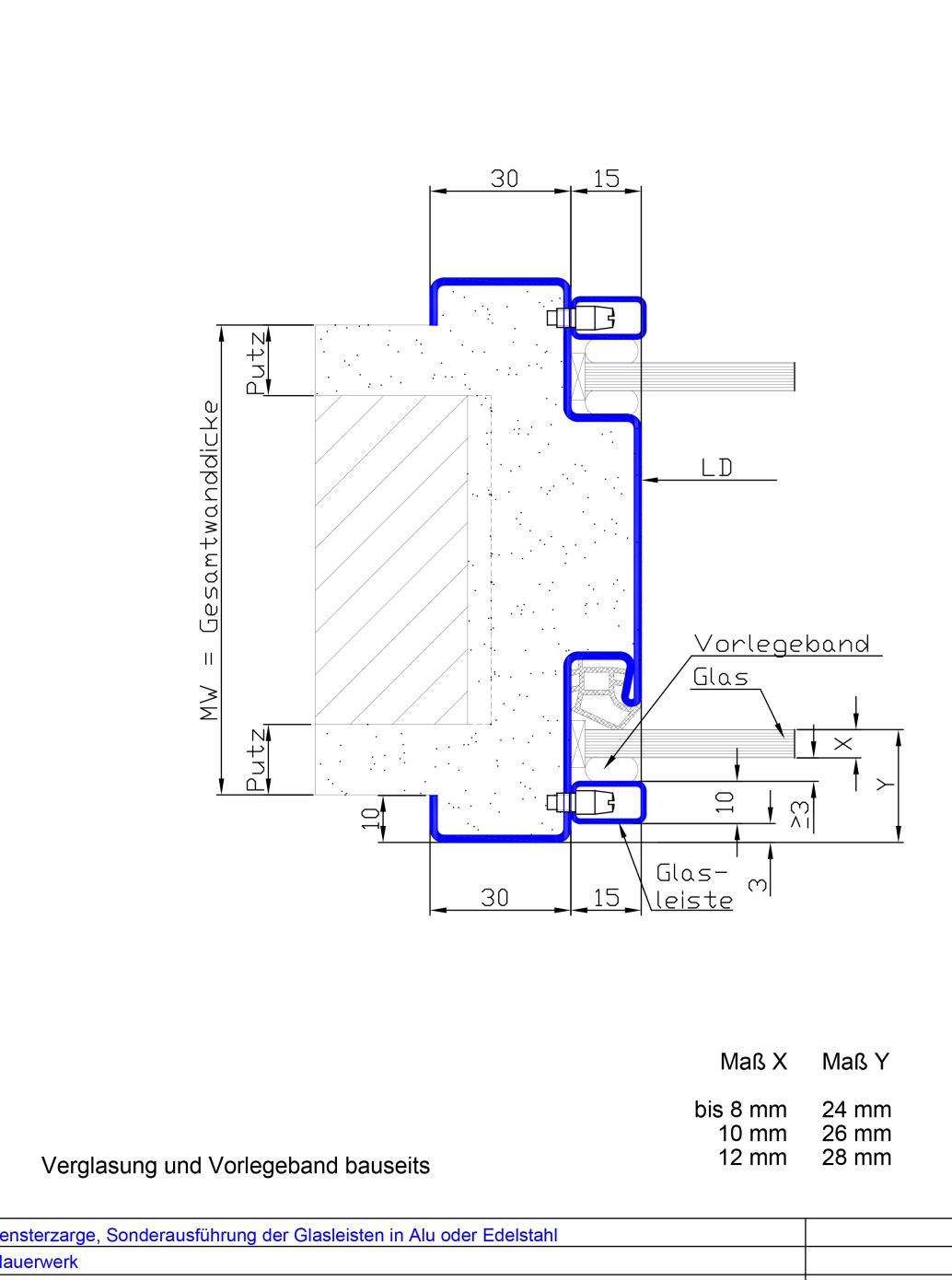 Profil 2373 mit Sonderglasleisten