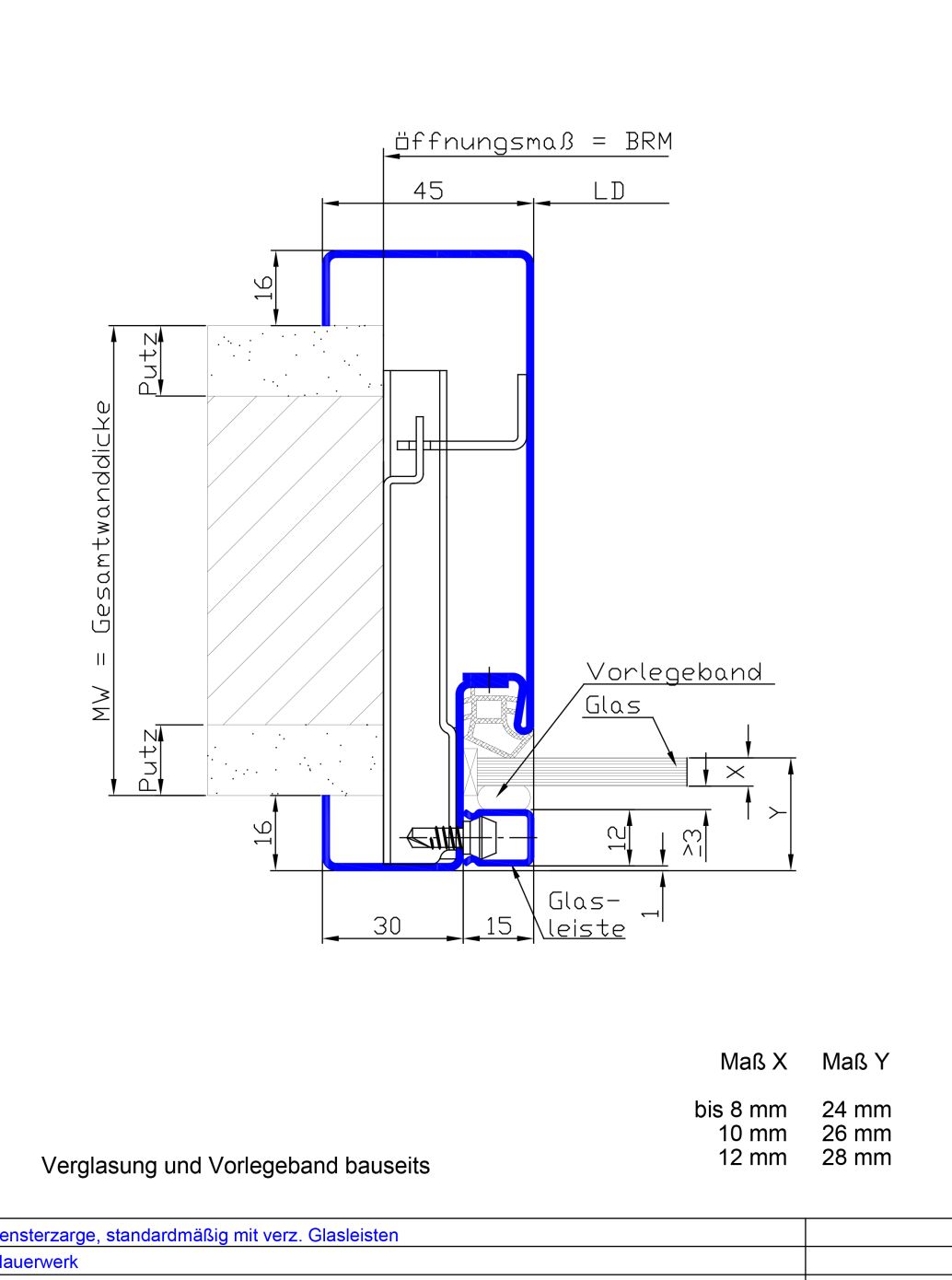 Profil 2140-1645 mit verz. Glasleisten