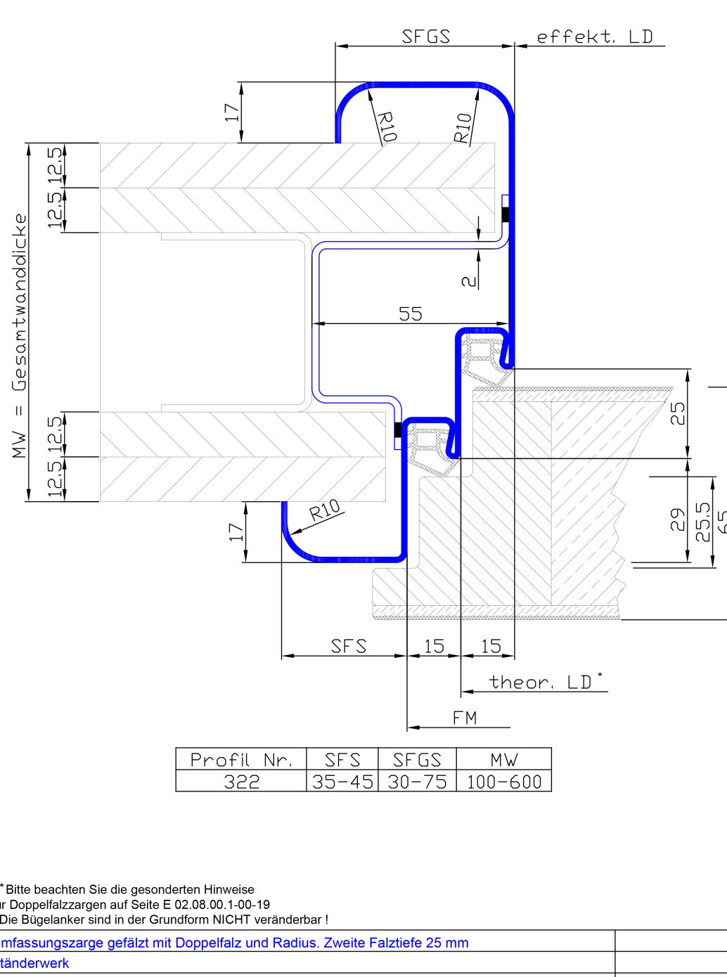 Doppelfalz und Radius. 2.FT 25