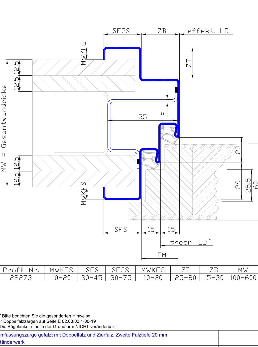 Doppelfalz und Zierfals. 2.FT 20