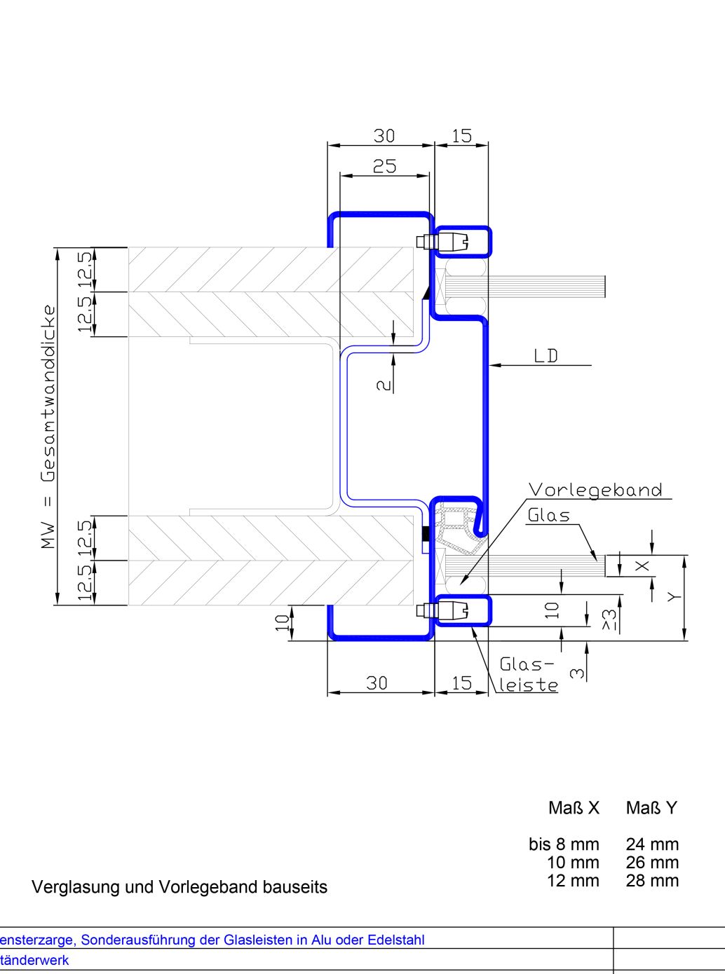 Profil 2373 mit Sonderglasleisten