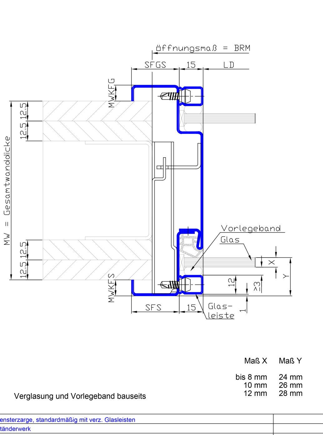 Profil 2173-1645 mit verz. Glasleisten