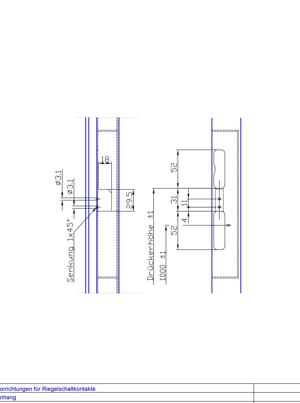 Riegelschaltkontakt Link Typ 100 13 35C