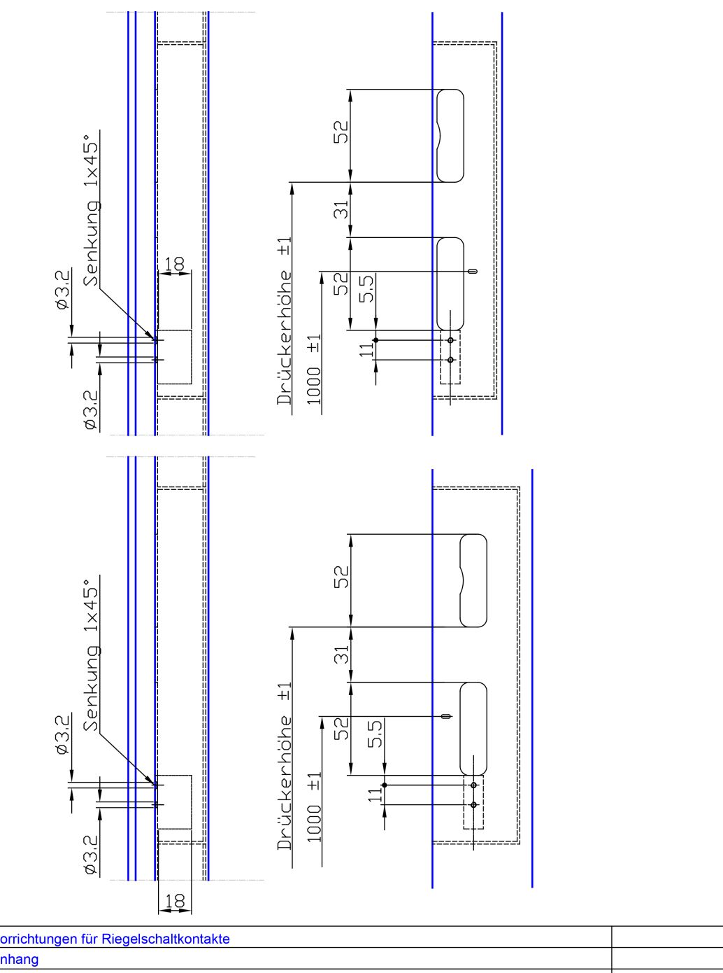 Riegelschaltkontakt NF Standard