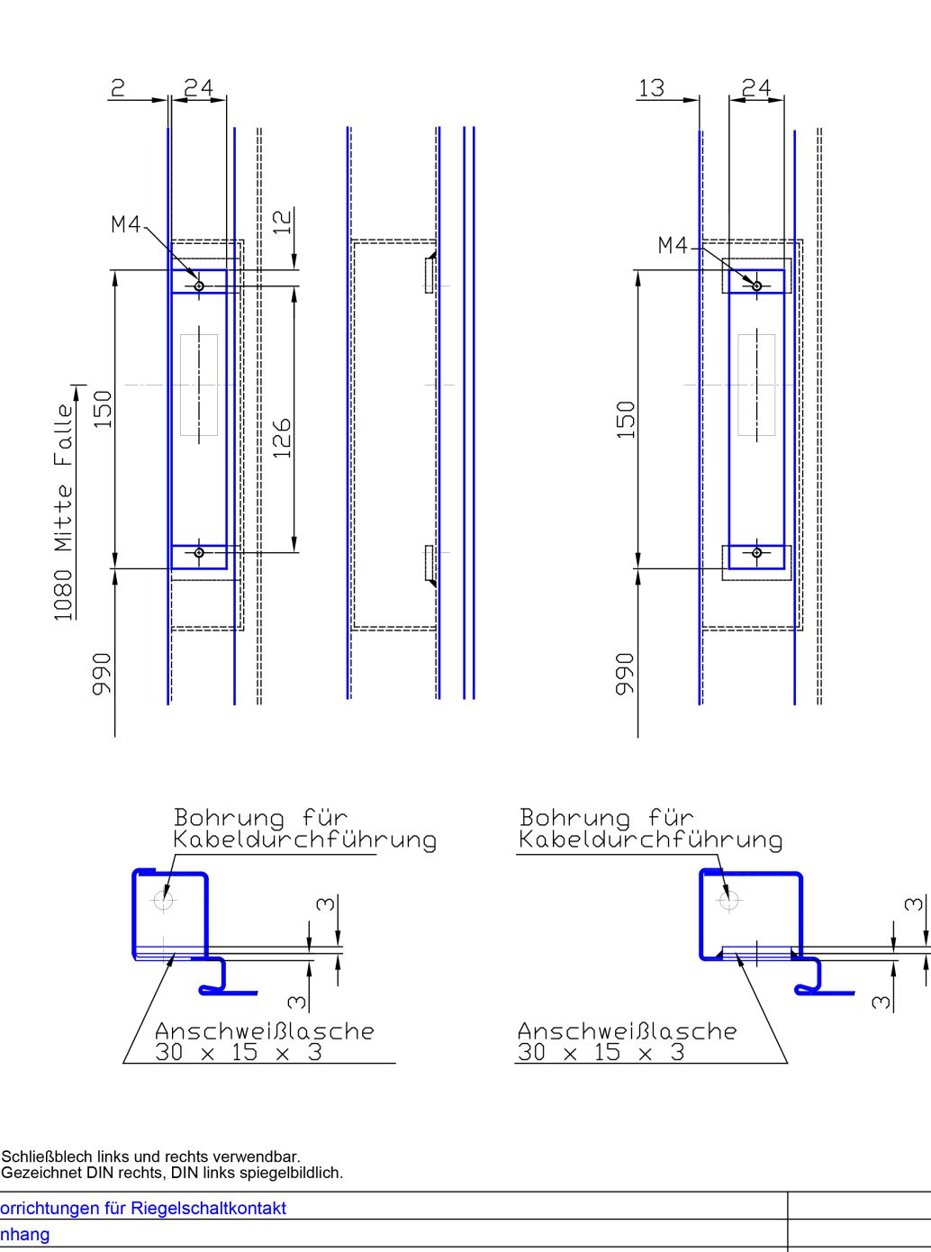 Riegelschaltkontakt GU 6-38426
